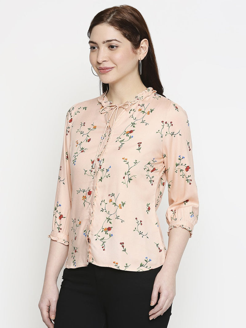 Women Regular Fit Casual Shirt - Light Peach