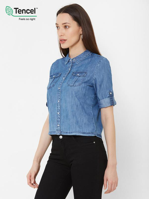 Regular Fit Casual Shirt - Blue