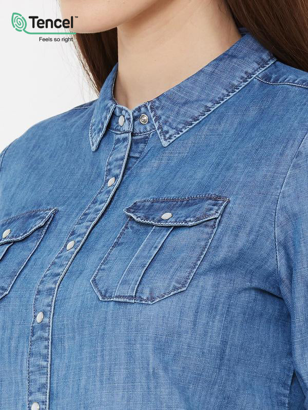 Regular Fit Casual Shirt - Blue