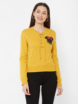 Printed Sweatshirt - Mustard