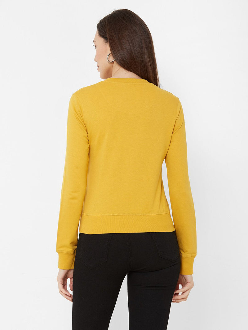 Printed Sweatshirt - Mustard