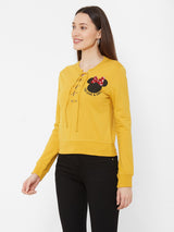Printed Sweatshirt - Mustard