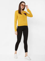 Printed Sweatshirt - Mustard