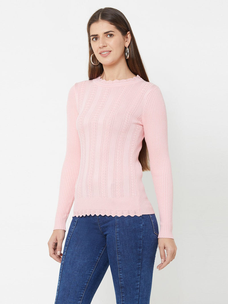 Pink Knitted Sweater - Pink