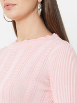 Pink Knitted Sweater - Pink