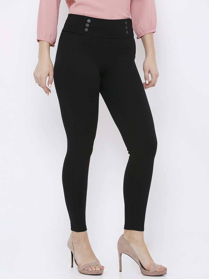 K4005 High-Rise Skinny Tregging - Black
