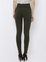 K4005 High-Rise Skinny Tregging - Olive