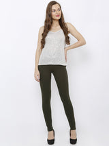 K4005 High-Rise Skinny Tregging - Olive