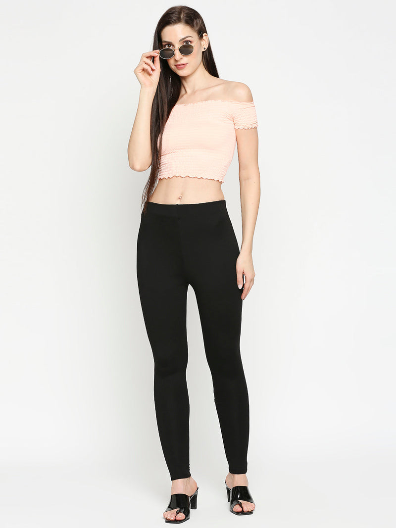 K4005 High-Rise Skinny Tregging - Black