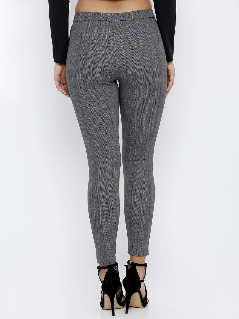 K4005 High-Rise Skinny Tregging - Grey