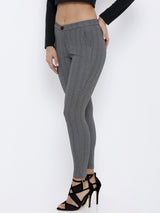 K4005 High-Rise Skinny Tregging - Grey