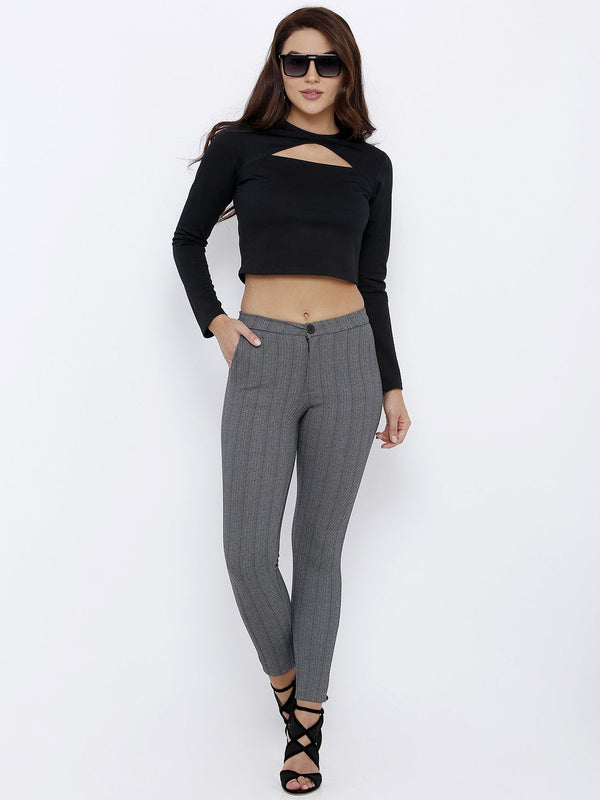 K4005 High-Rise Skinny Tregging - Grey