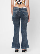 K5013 High-Rise Flared Jeans - Light Blue