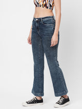 K5013 High-Rise Flared Jeans - Light Blue