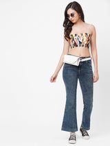 K5013 High-Rise Flared Jeans - Light Blue