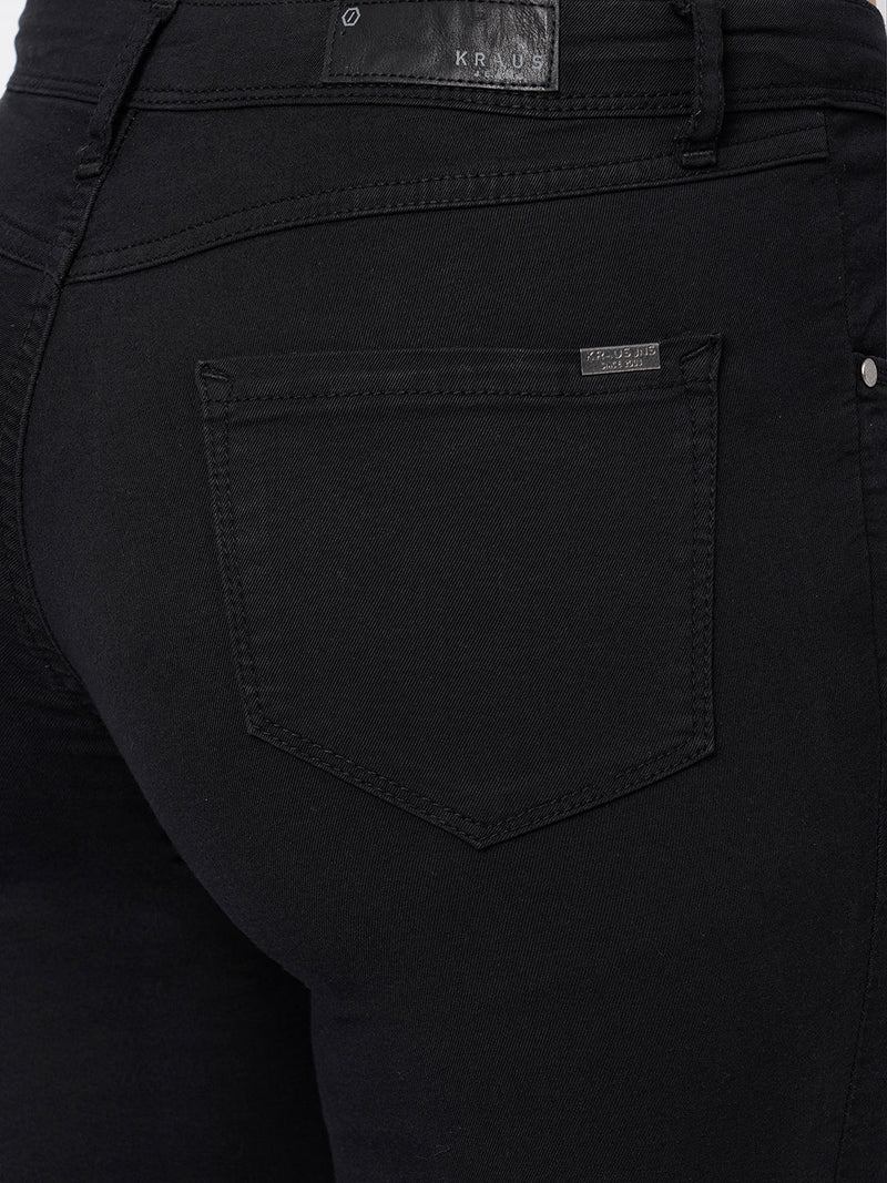 K3006 Mid-Rise Skinny Full Length Jeans - Black