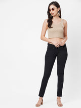 K3006 Mid-Rise Skinny Full Length Jeans - Black