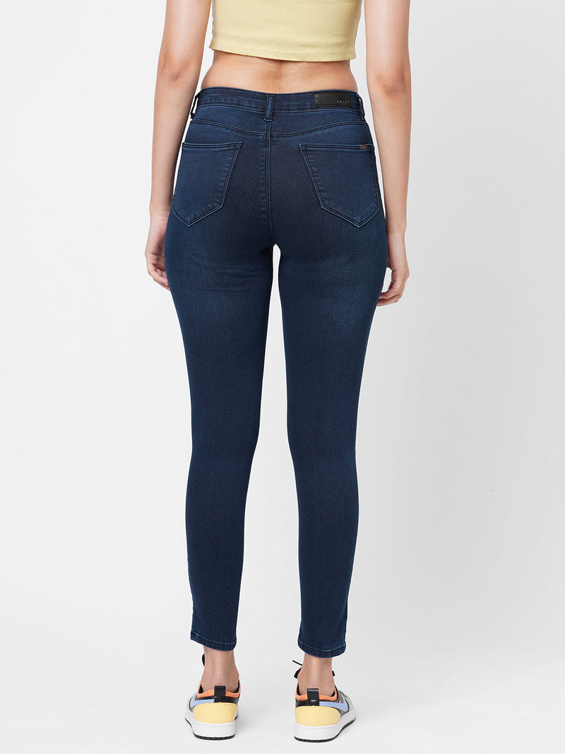 K4014 High-Rise Skinny Jeans - Blue