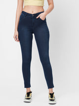 K4014 High-Rise Skinny Jeans - Blue