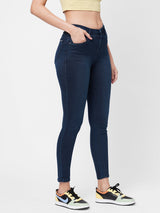 K4014 High-Rise Skinny Jeans - Blue