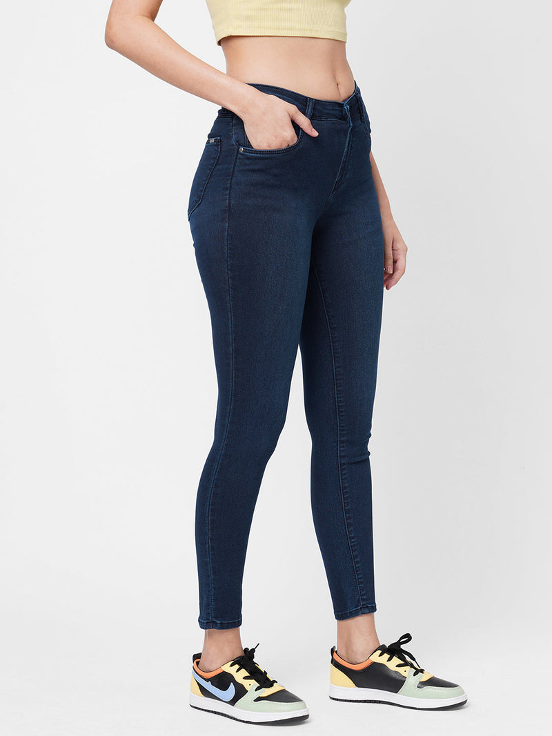 K4014 High-Rise Skinny Jeans - Blue