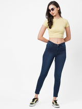 K4014 High-Rise Skinny Jeans - Blue