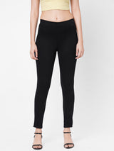 K3081 Mid-Rise Denim Legging - Black