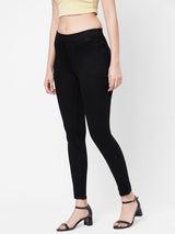 K3081 Mid-Rise Denim Legging - Black
