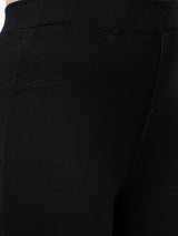 K3081 Mid-Rise Denim Legging - Black