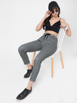 K4005 High-Rise Skinny Tregging - Black Grey