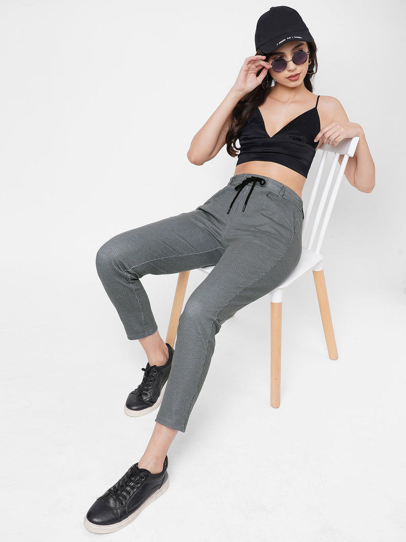K4005 High-Rise Skinny Tregging - Black Grey