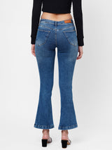 K5013 High-Rise Flared Jeans - Blue