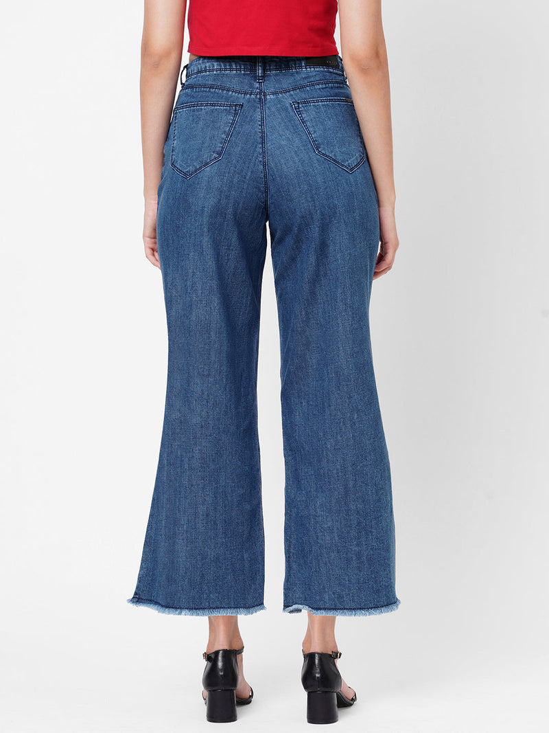 K5031 High-Rise Wide Leg Jeans - Blue