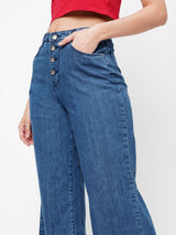 K5031 High-Rise Wide Leg Jeans - Blue
