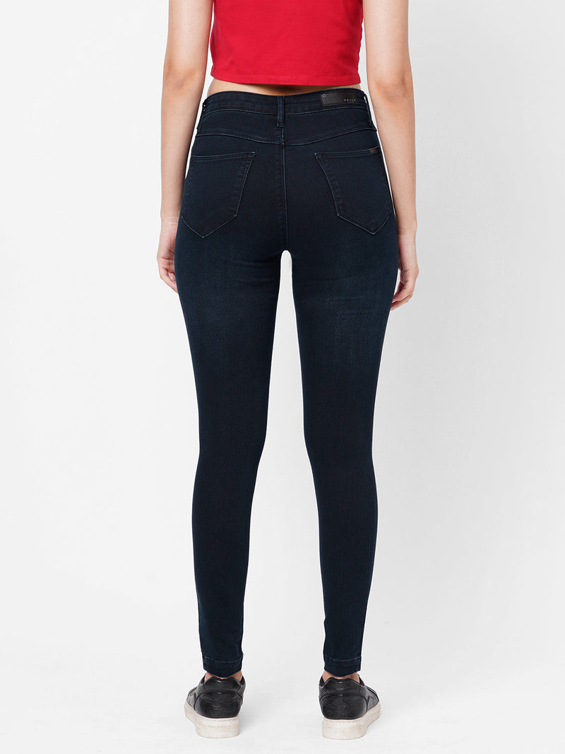 K4014 High-Rise Skinny Jeans - Blue